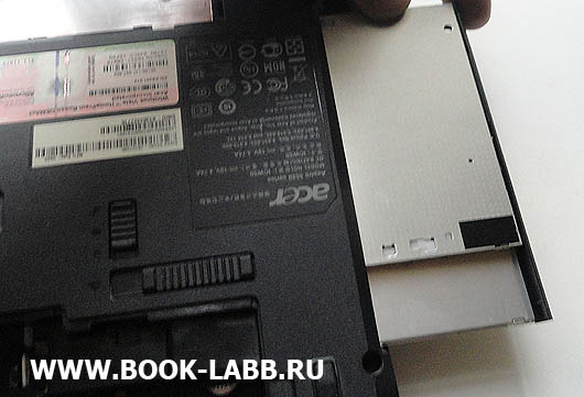 замена дисковода DVDRW в ноутбуке acer aspire 5520g